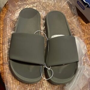 Gray Men's Slide Sandals